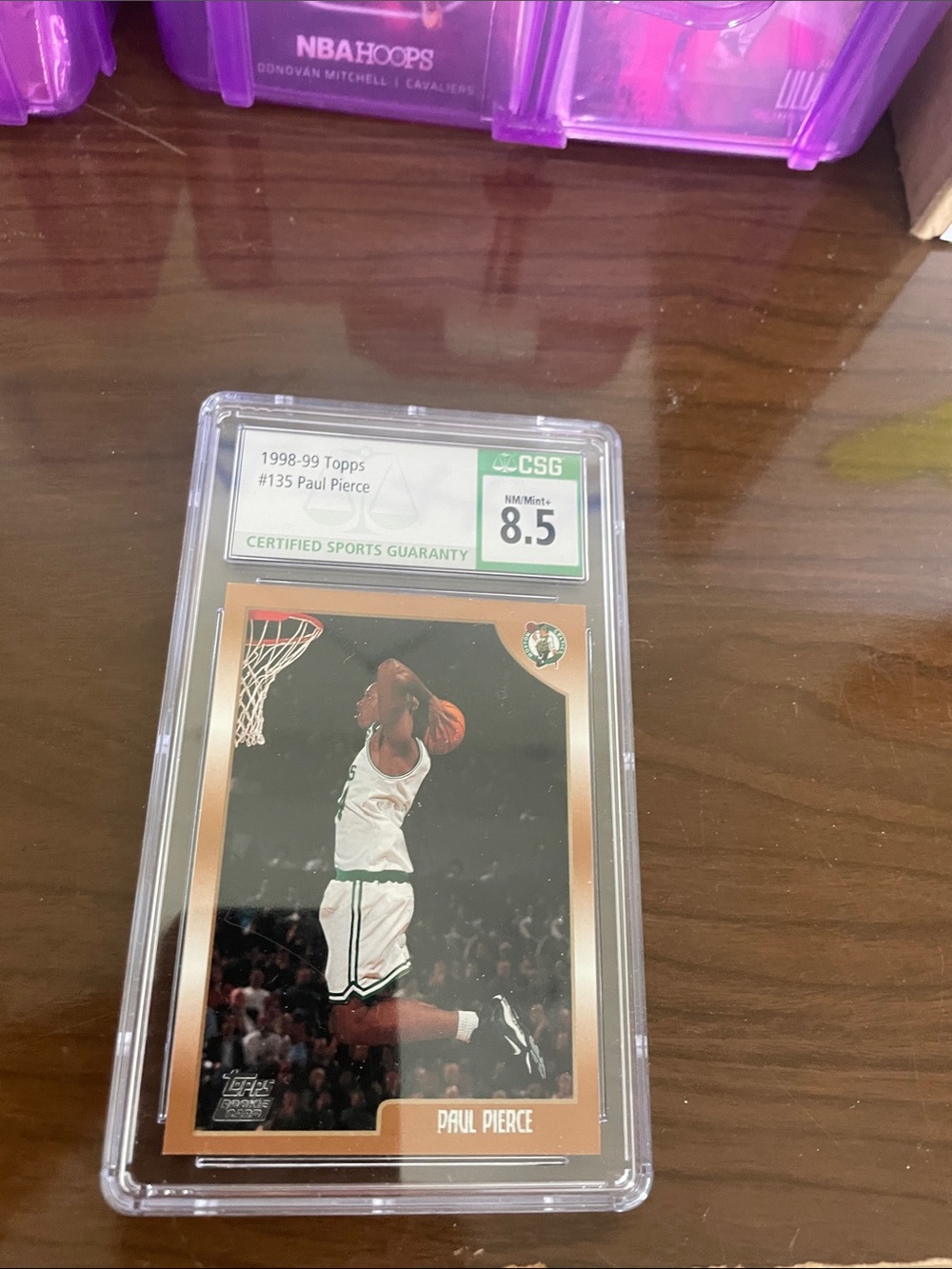 Topps Paul Pierce Basketball Card in Gold and White